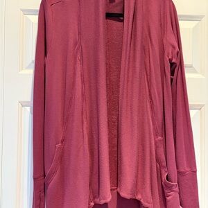 Athleta Pink Cardigan Soft Lightweight Knit Long Sleeve